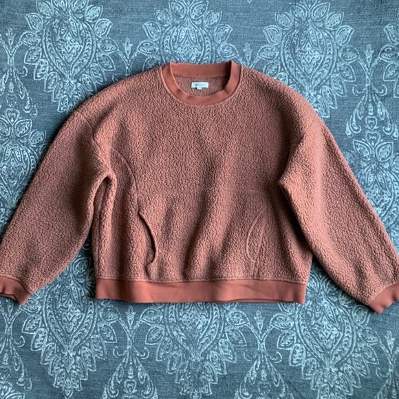 Madewell Polartec Fleece Crewneck Sweatshirt Large - Picture 2 of 8